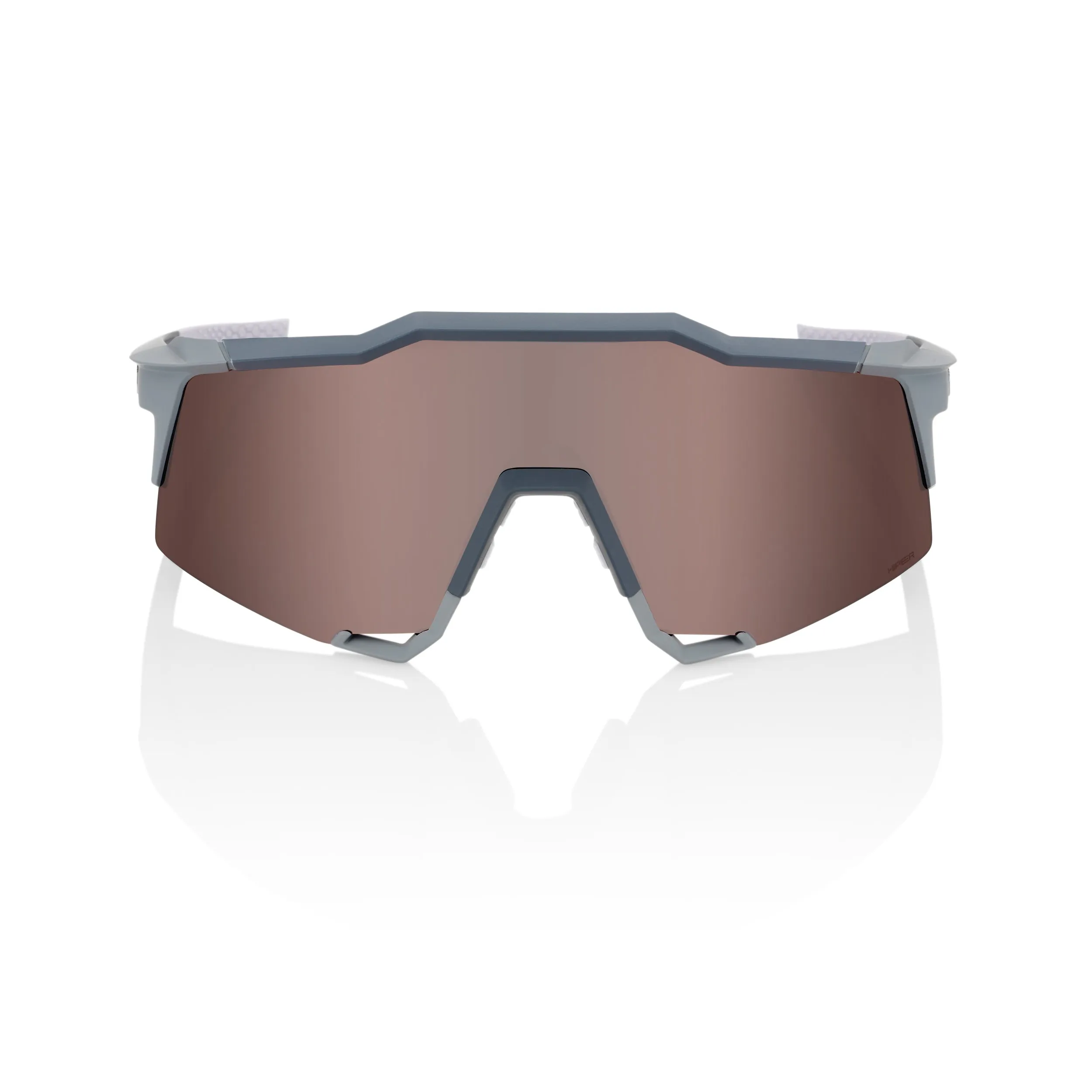 100% SPEEDCRAFT Sport Performance Sunglasses, Soft Tact Black, Crimson Silver
