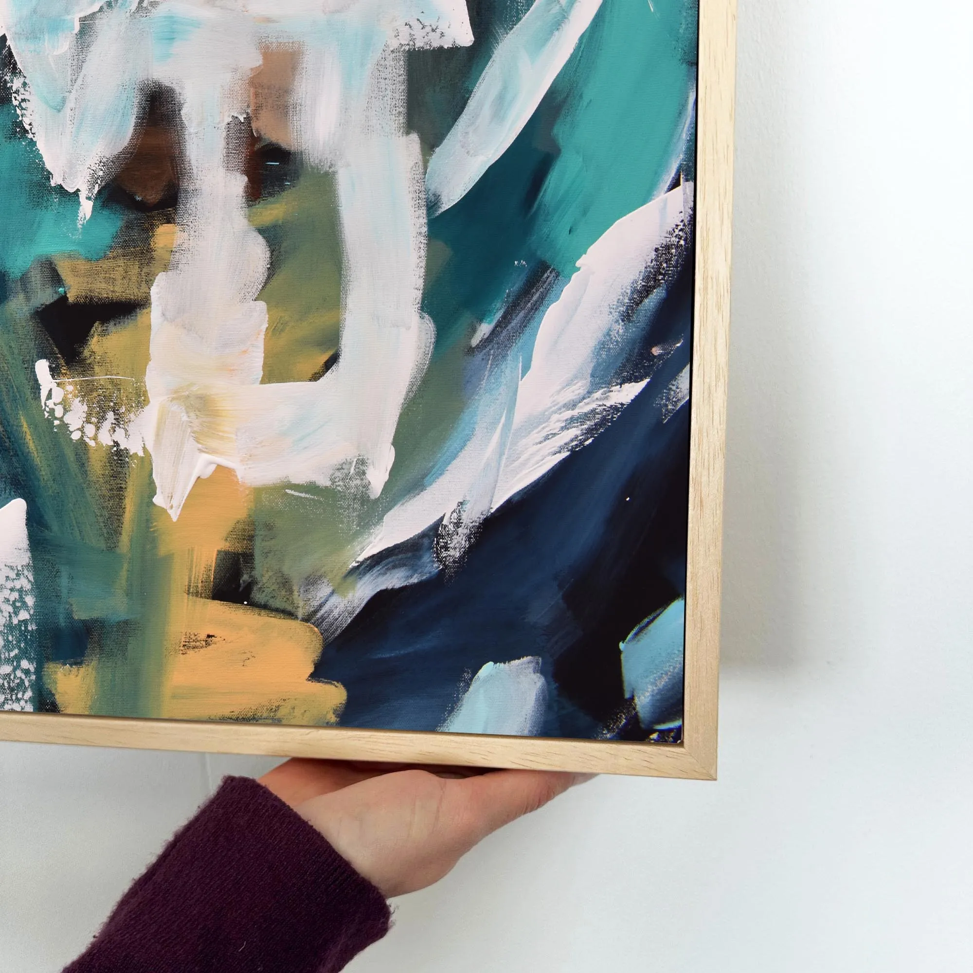Abstract 170 Framed Canvas