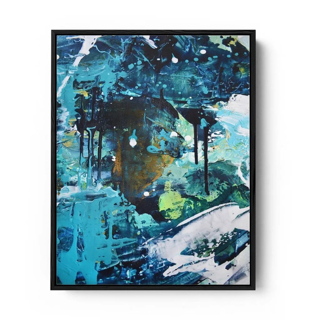 Abstract 179 Framed Canvas