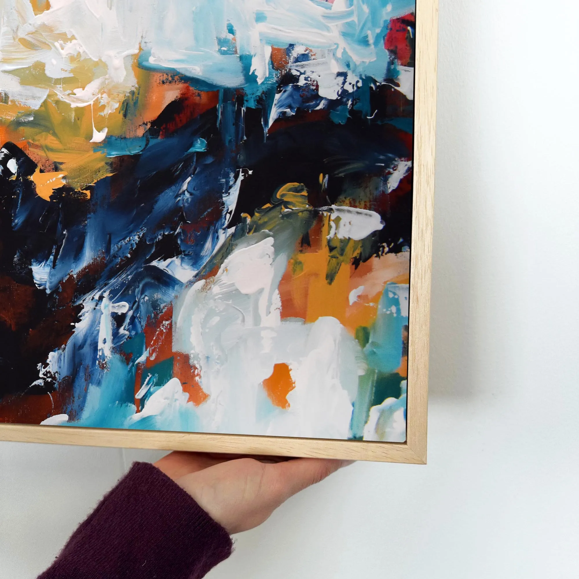 Abstract 423 Framed Canvas