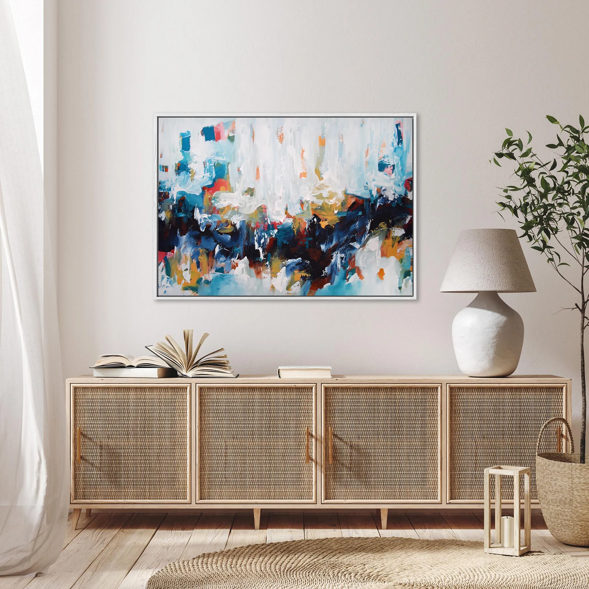 Abstract 423 Framed Canvas