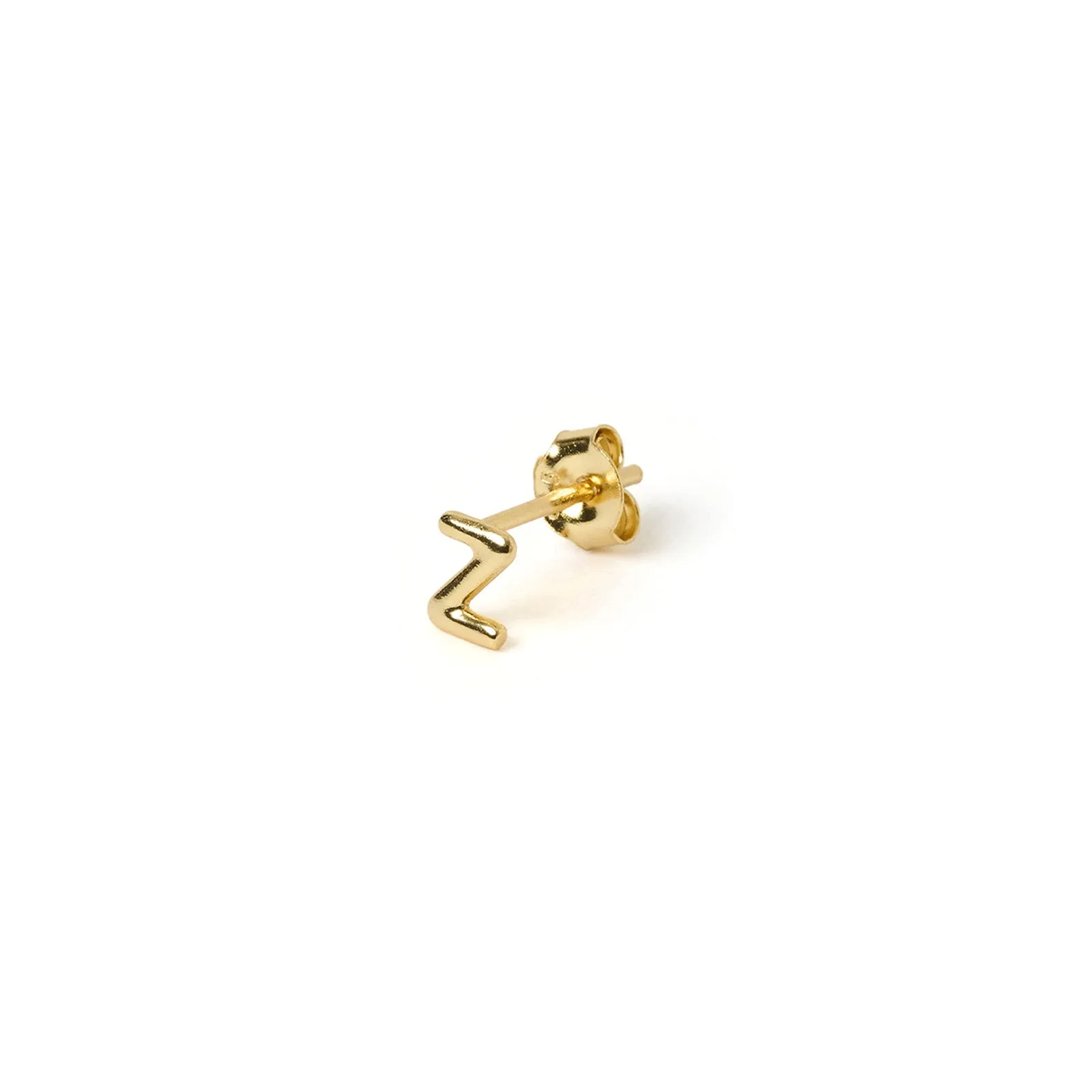 Alphabet Gold Single Stud