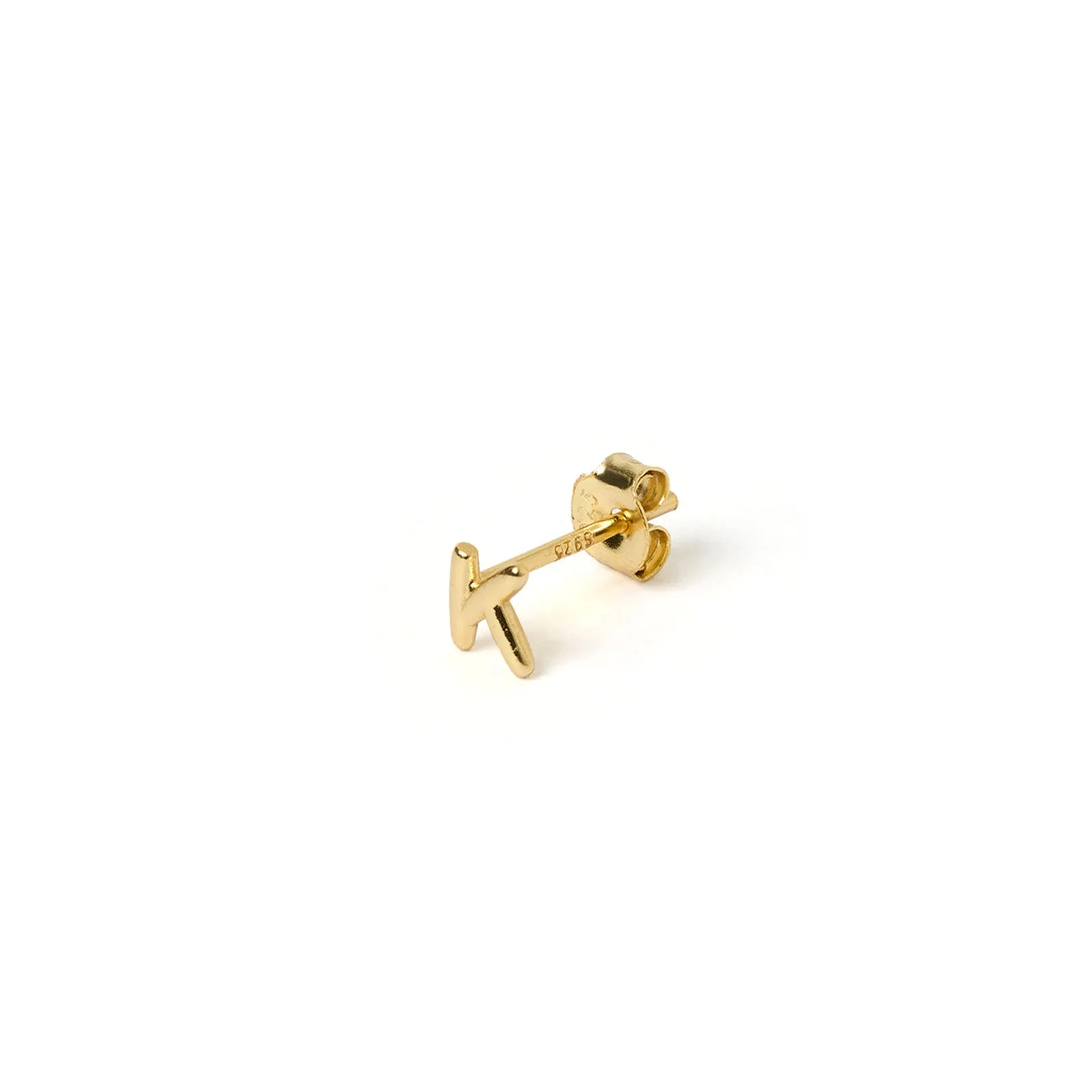 Alphabet Gold Single Stud