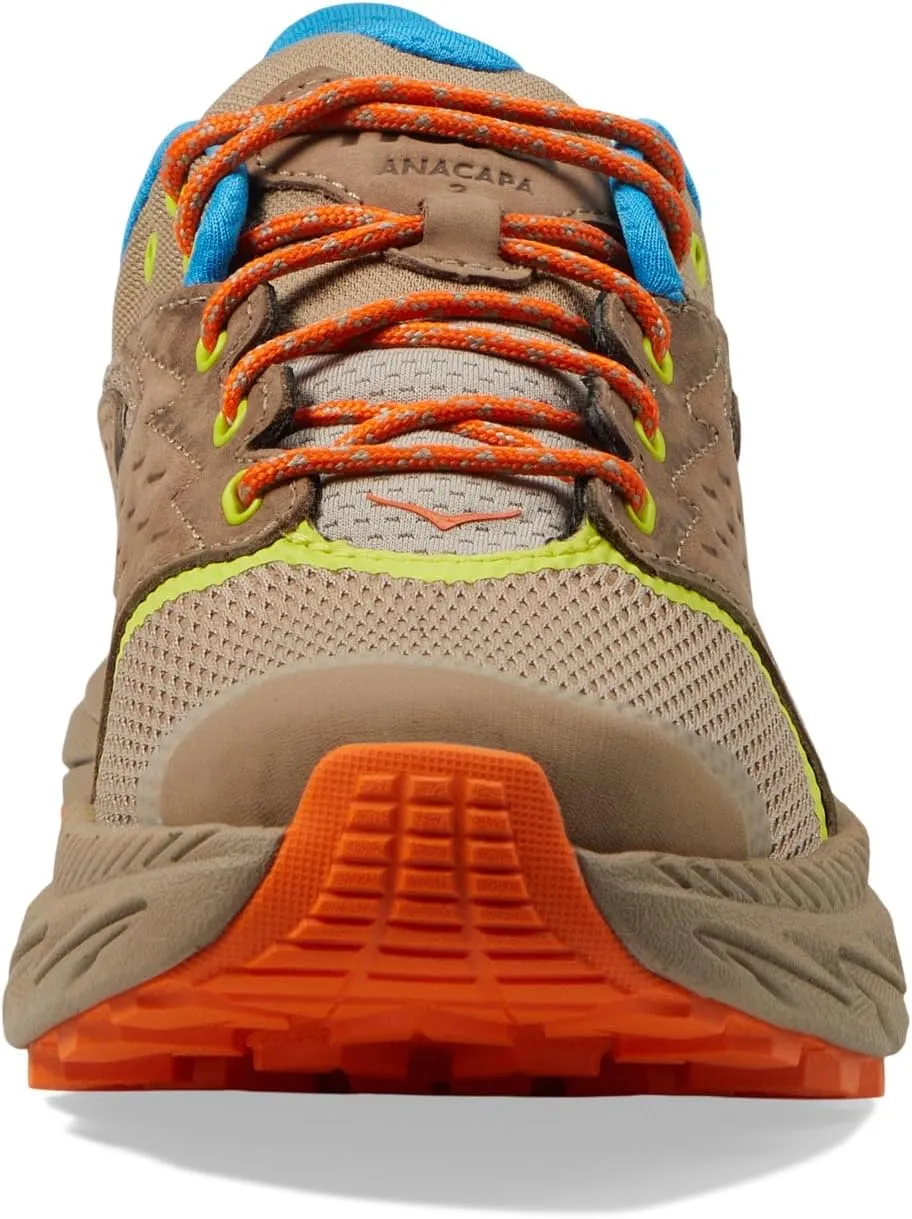 Anacapa 2 Low GTX Hoka Hiking Shoes, Dune/Vibrant Orange