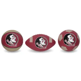 Baden Seminole Logo 3pk Rubber Micro Sports Ball Set