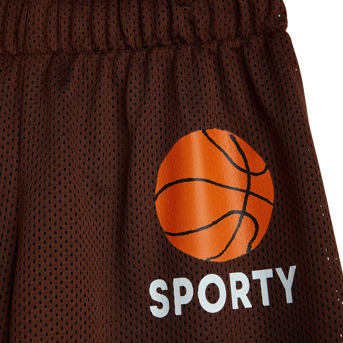 Basketball Mesh Shorts in Brown by Mini Rodini