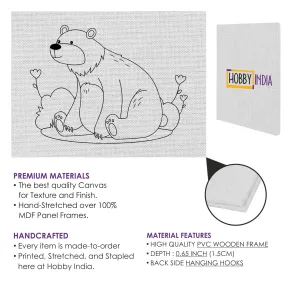 Bear DIY Canvas Base for Painting