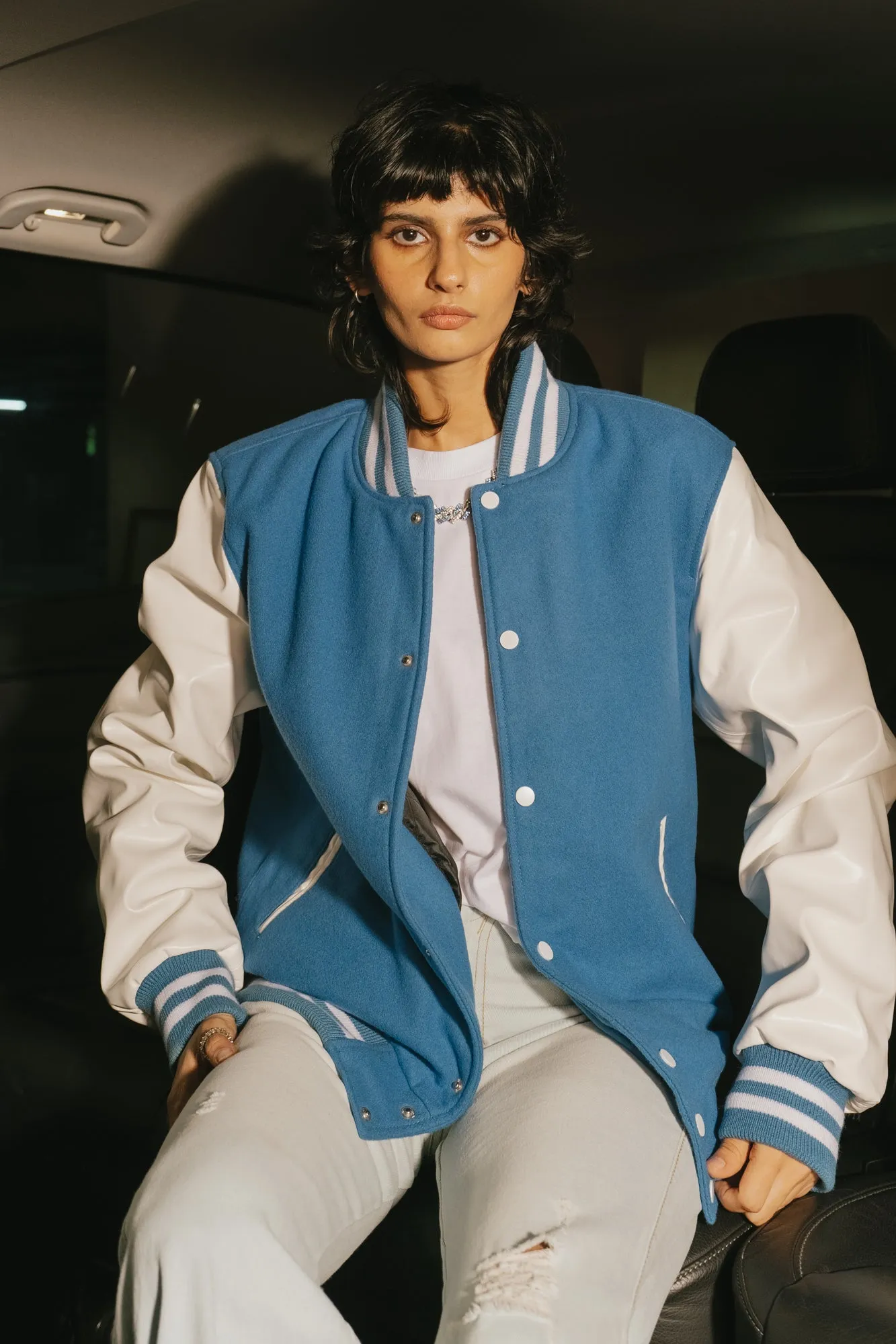 Blue Wonders Varsity Jacket