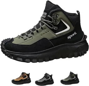 Buhelyc Men's Hiking Shoes Outdoor Boots Work Shoes Comfortable Breathable barefoot shoes for Walking Hiking