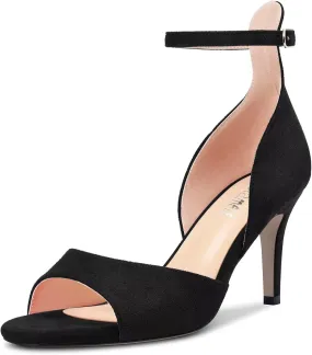 Castamere Women Stiletto High Heel Peep Open Toe Ankle Strap Sandals Wedding Party 2.6 Inches Heels