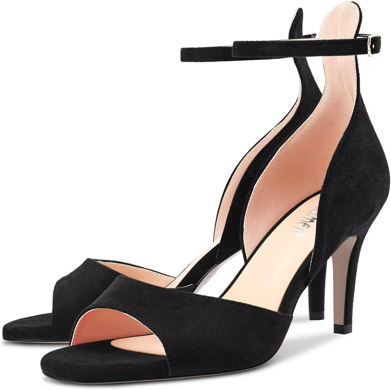 Castamere Women Stiletto High Heel Peep Open Toe Ankle Strap Sandals Wedding Party 2.6 Inches Heels