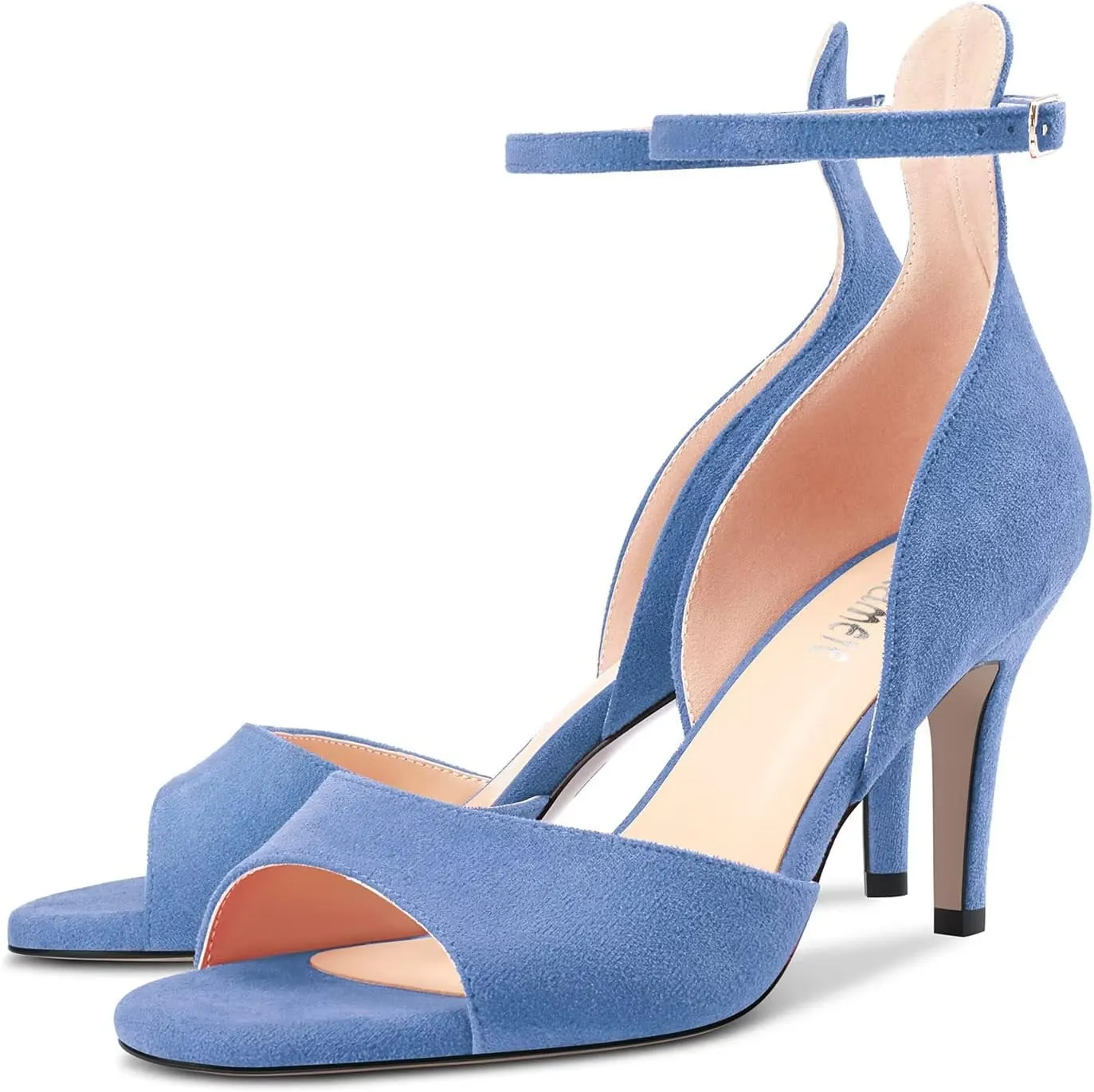 Castamere Women Stiletto High Heel Peep Open Toe Ankle Strap Sandals Wedding Party 2.6 Inches Heels