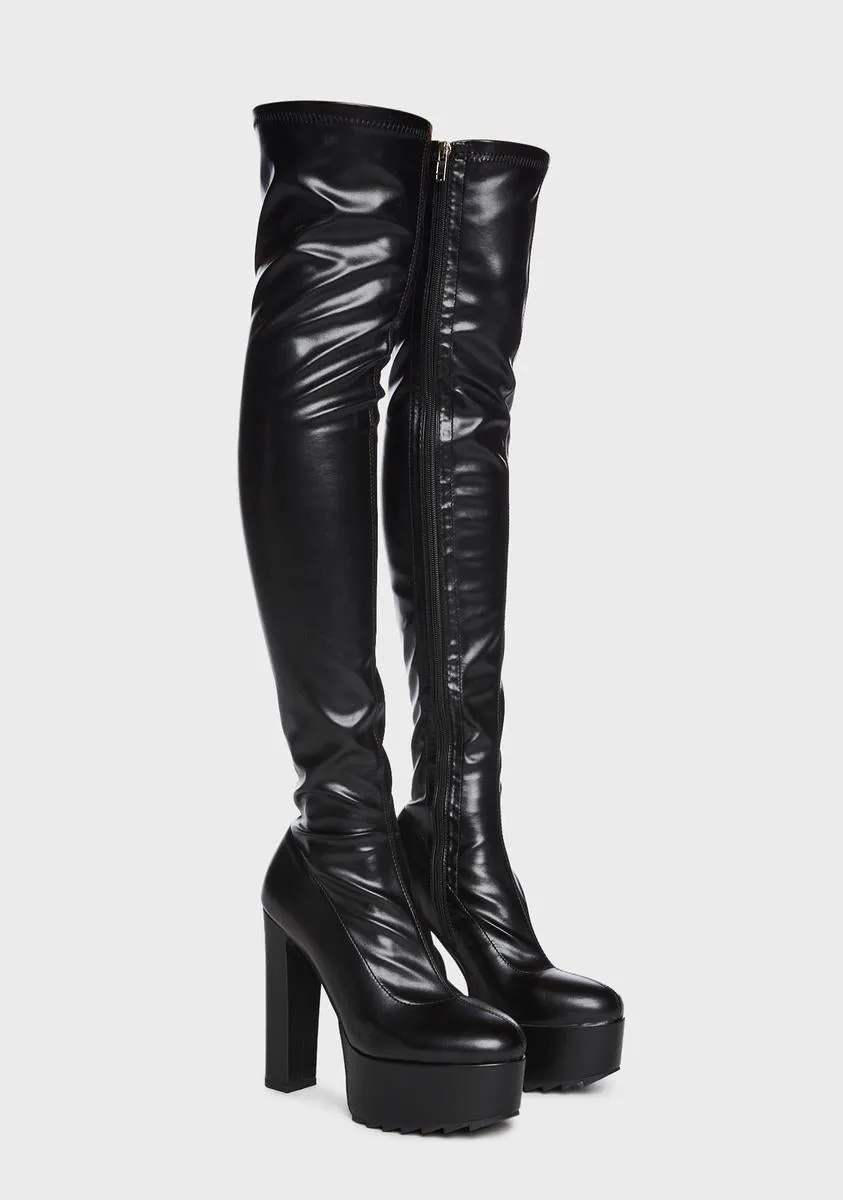 Chasing Heights Thigh High Boots