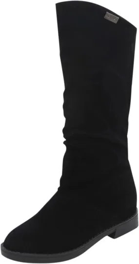 Combat Boots Womens Suede Flats Thigh High Boots Pull On Knee High Boots Mid Calf Fall Winter Warm Boots