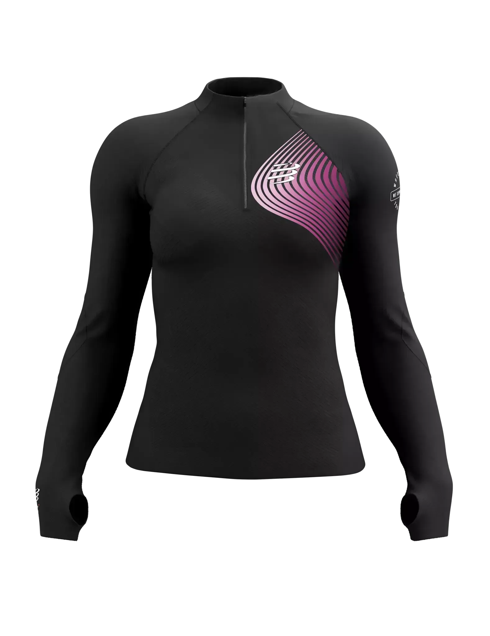 Compressport | Winter Trail Postural LS | Dames | Magnet / Magenta