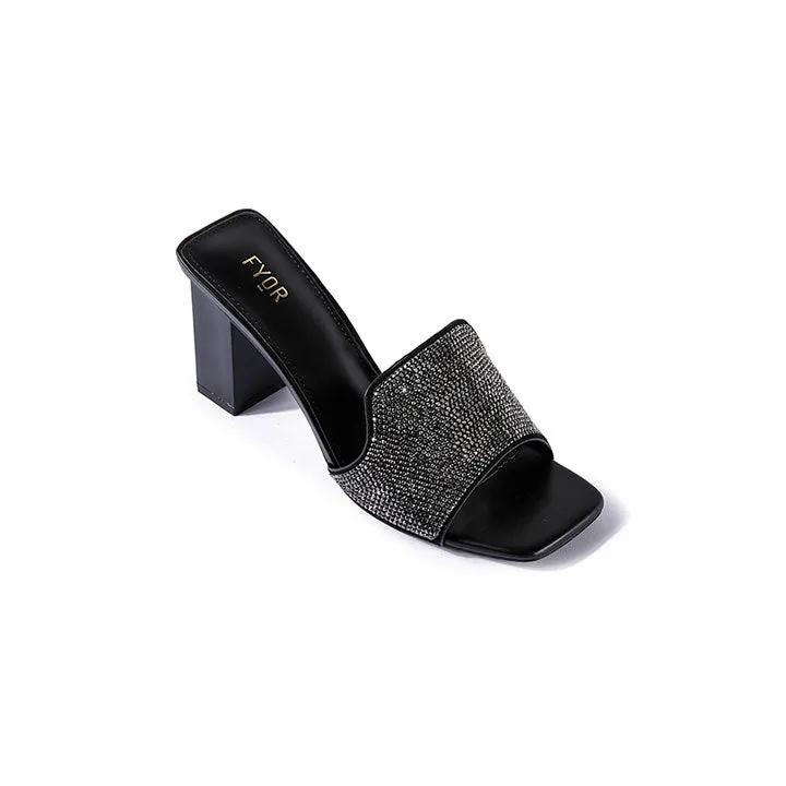 Diamante Box Heel Sandal BB 08