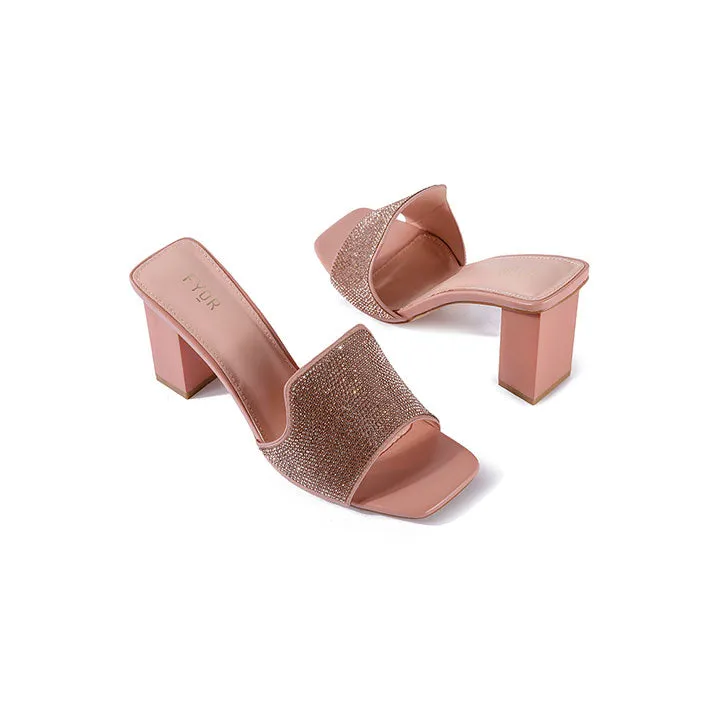 Diamante Box Heel Sandal BB 08