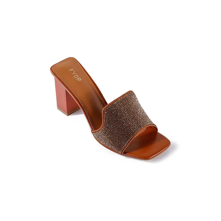 Diamante Box Heel Sandal BB 08
