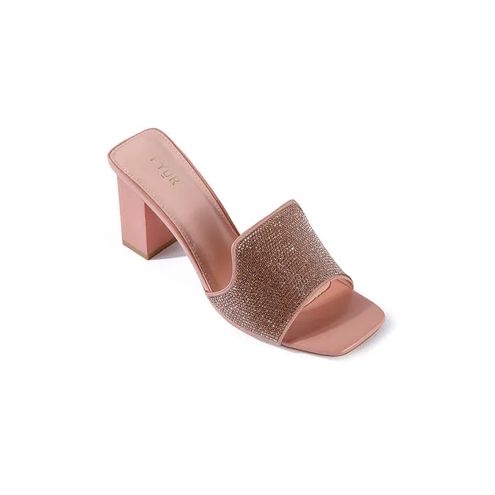 Diamante Box Heel Sandal BB 08