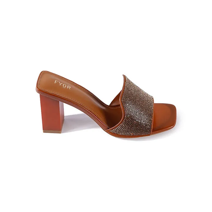 Diamante Box Heel Sandal BB 08
