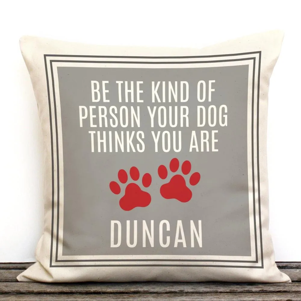 Dog Paws Personalized Canvas Decorative Canvas Throw Pillow