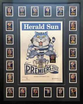 GEELONG 2022 PREMIERS HERALD SUN ART FRAMED