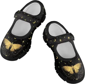 Girl's Animal Pattern Running Shoes Mesh Children's Mary Jane Shoes Slip On Sports Shoes Magic Sticker Casual Shoes