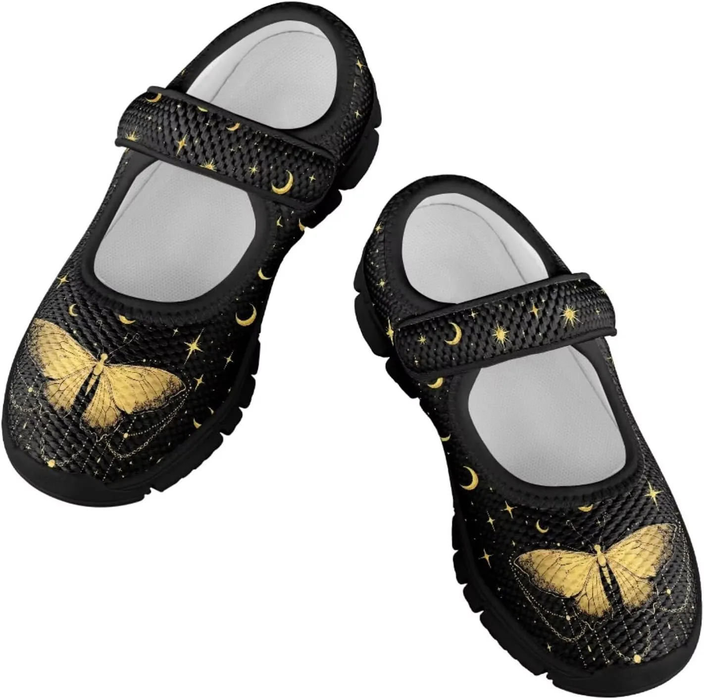 Girl's Animal Pattern Running Shoes Mesh Children's Mary Jane Shoes Slip On Sports Shoes Magic Sticker Casual Shoes