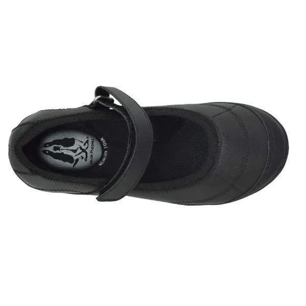 Hush Puppies Rudy Girls Black Uniform Shoes