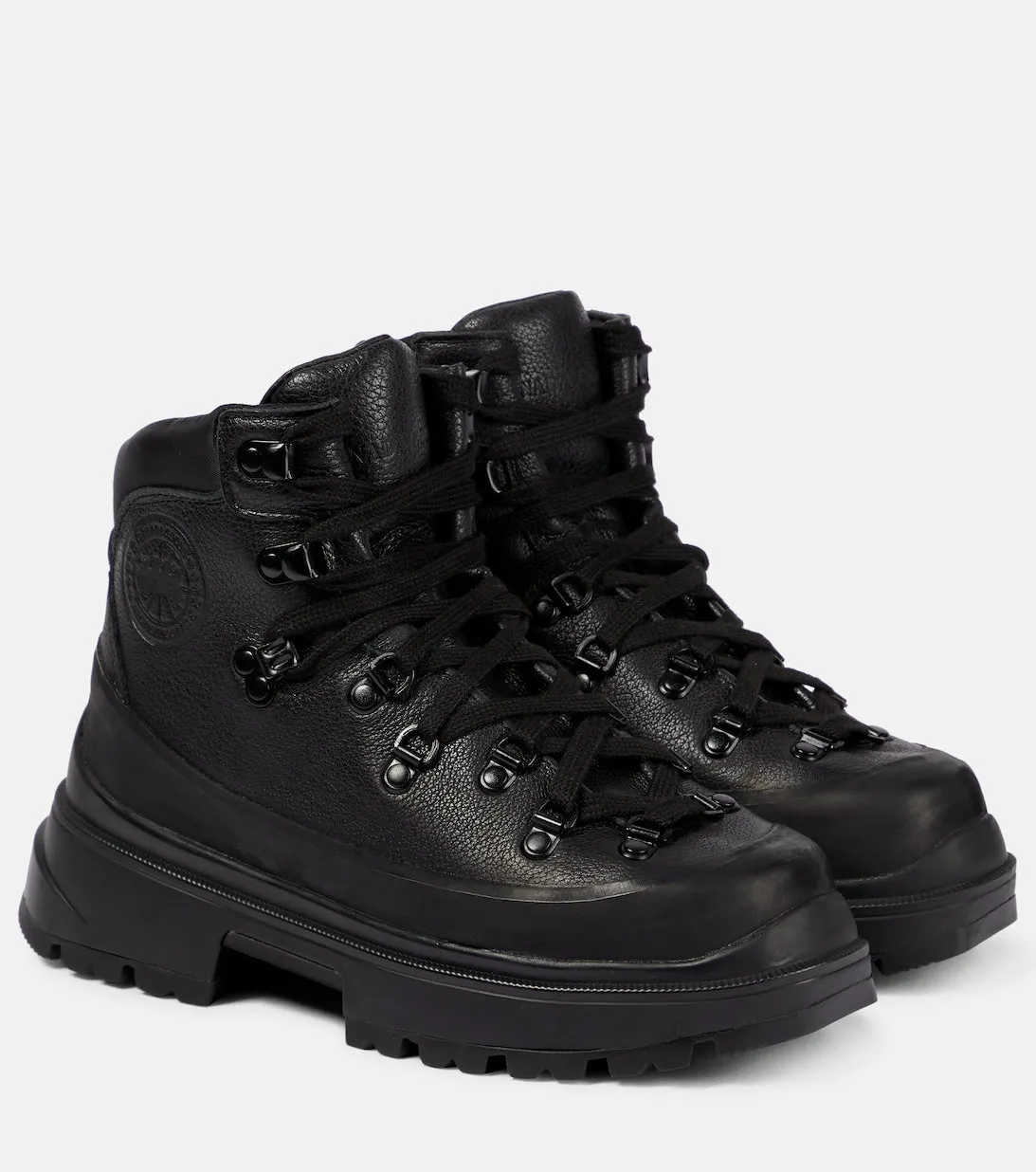 Journey Canada Goose Leather Hiking Boots, Black