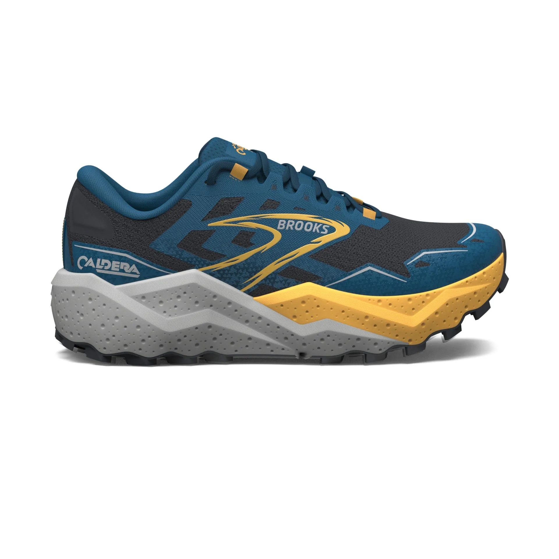 Men's Brooks Caldera 7 (Ebony/ Blue Sapphire/ Orange)