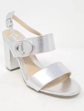 Millie & Co Silver Block High Heel Sandals