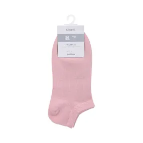 Miniso Women's Candy Color Low-cut Socks (Pink)