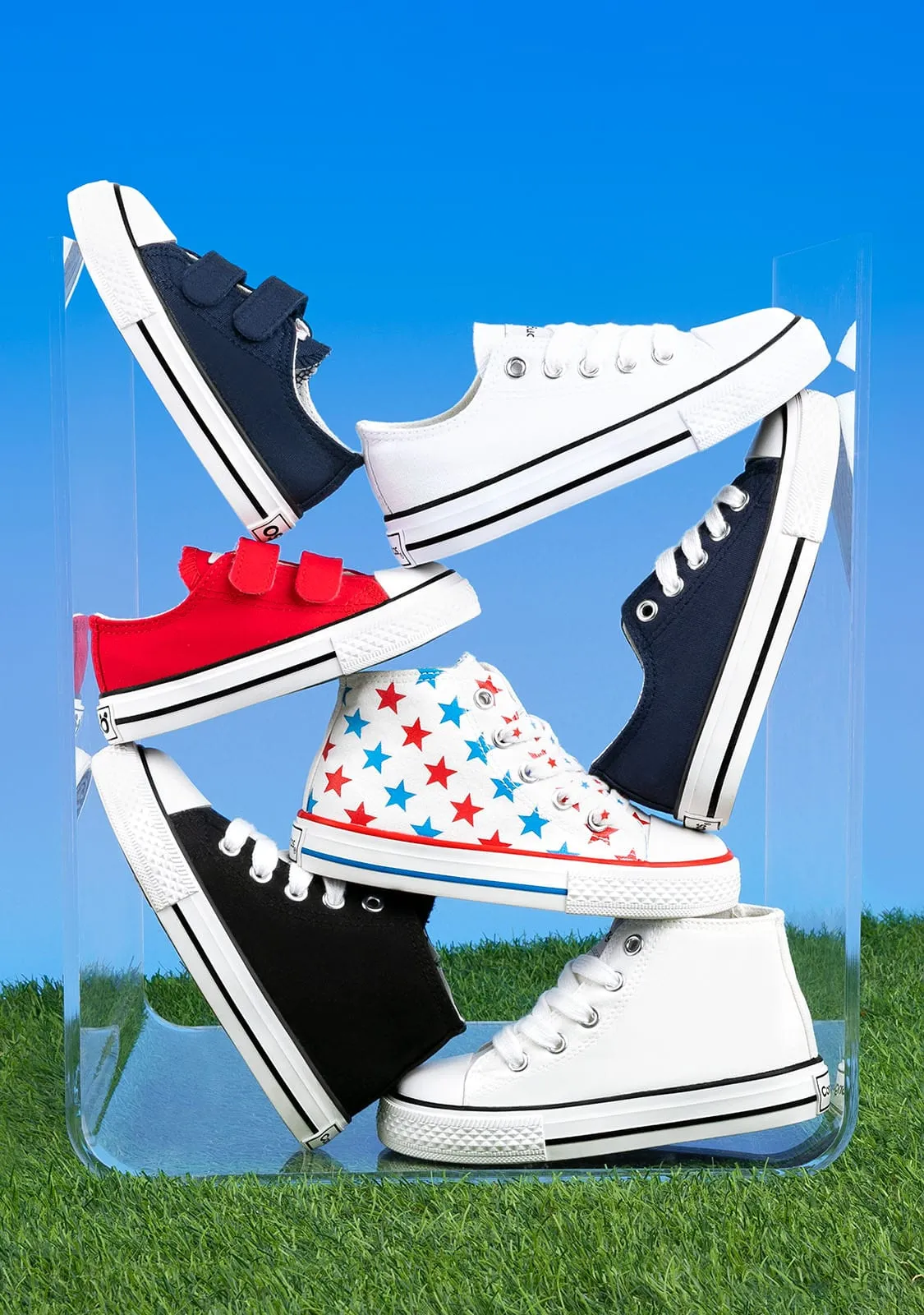 Navy Basic Sneakers Canvas