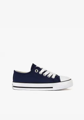 Navy Basic Sneakers Canvas