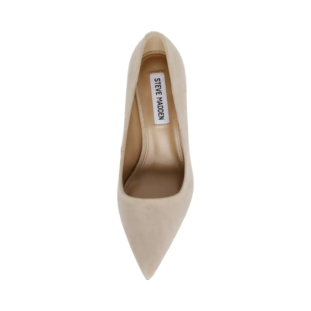 Cream Natural Suede Prophecy Pump - Optimized