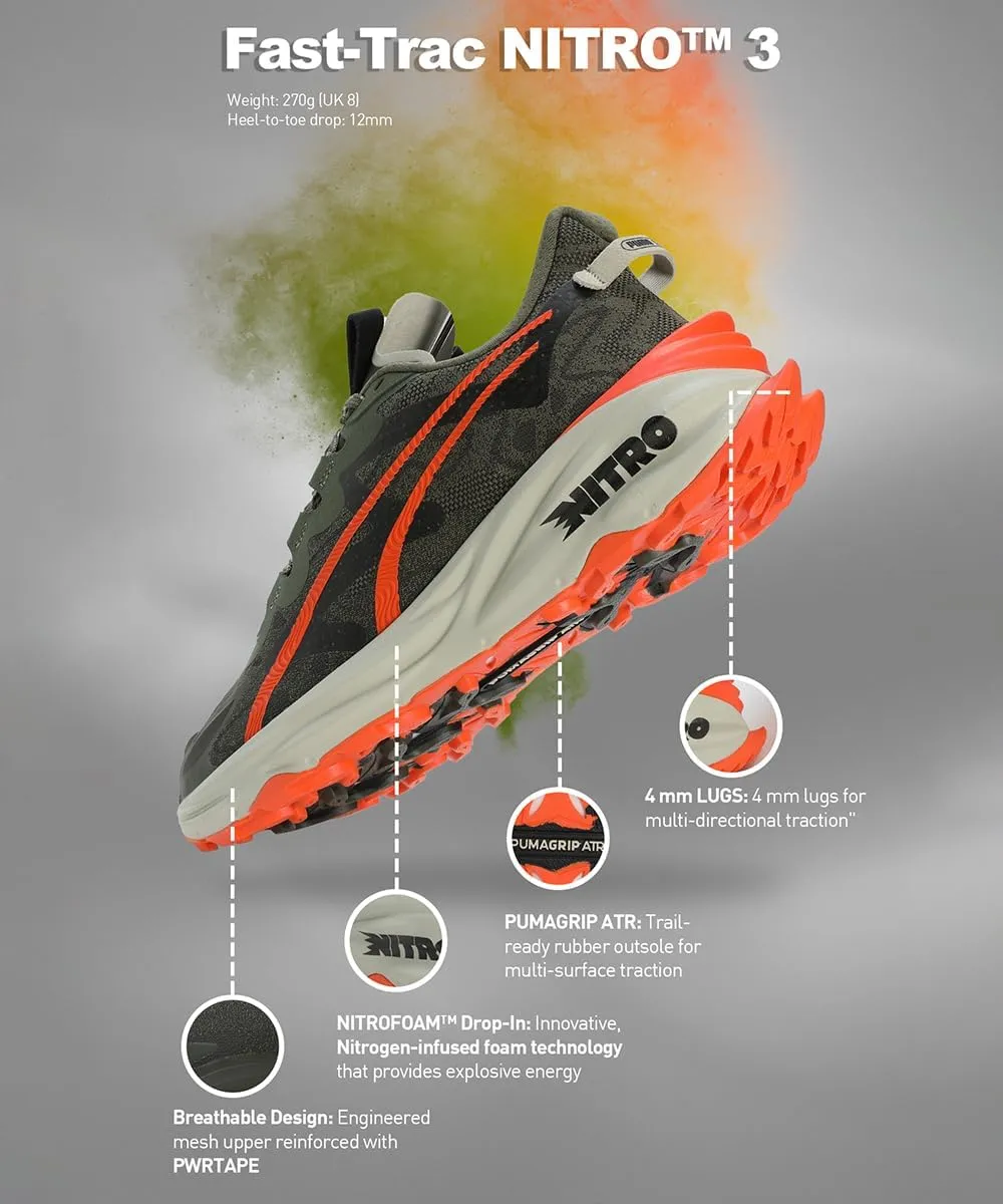 Puma mens Fast-trac Nitro 3 Running Shoe
