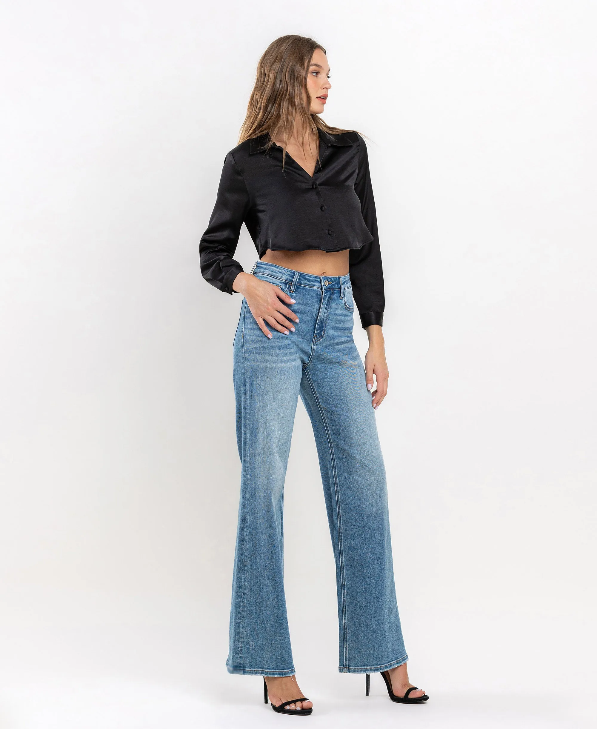 Righteously - High Rise Wide Leg Jeans
