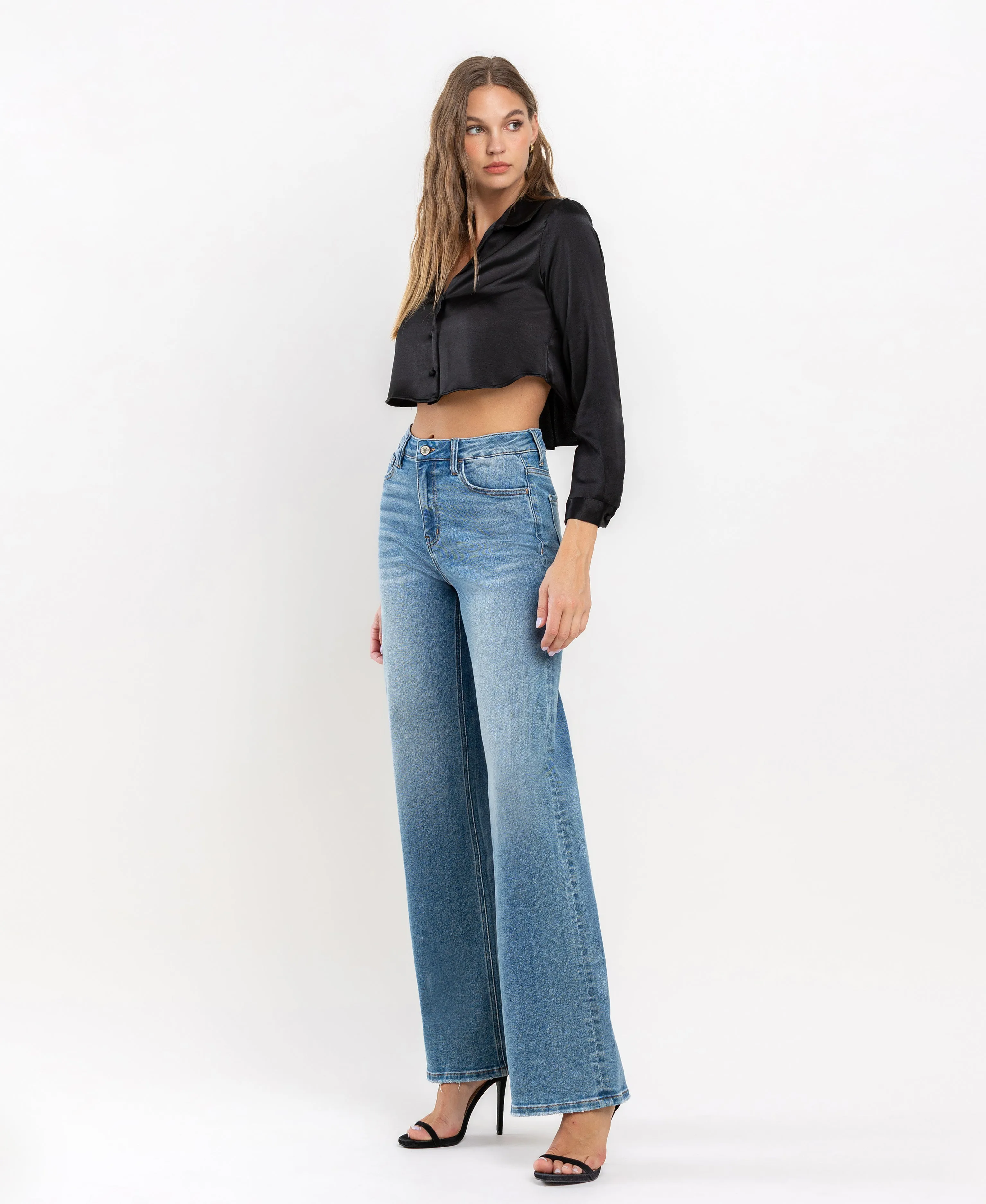 Righteously - High Rise Wide Leg Jeans