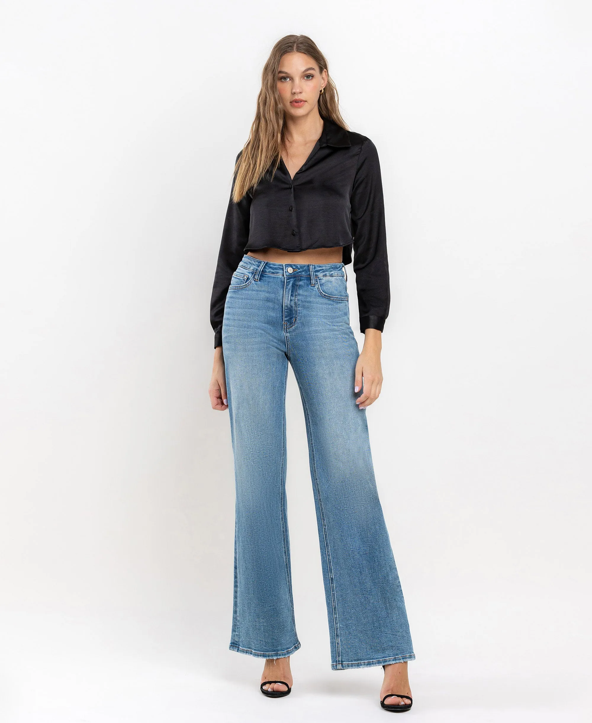 Righteously - High Rise Wide Leg Jeans