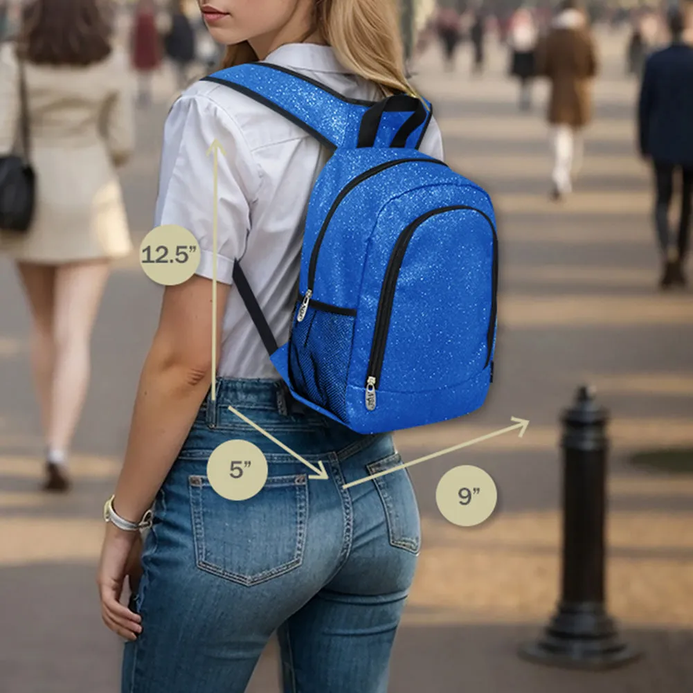 Royal Blue Glitter Medium Size NGIL Backpacks For Gymnastics and Cheer Competition