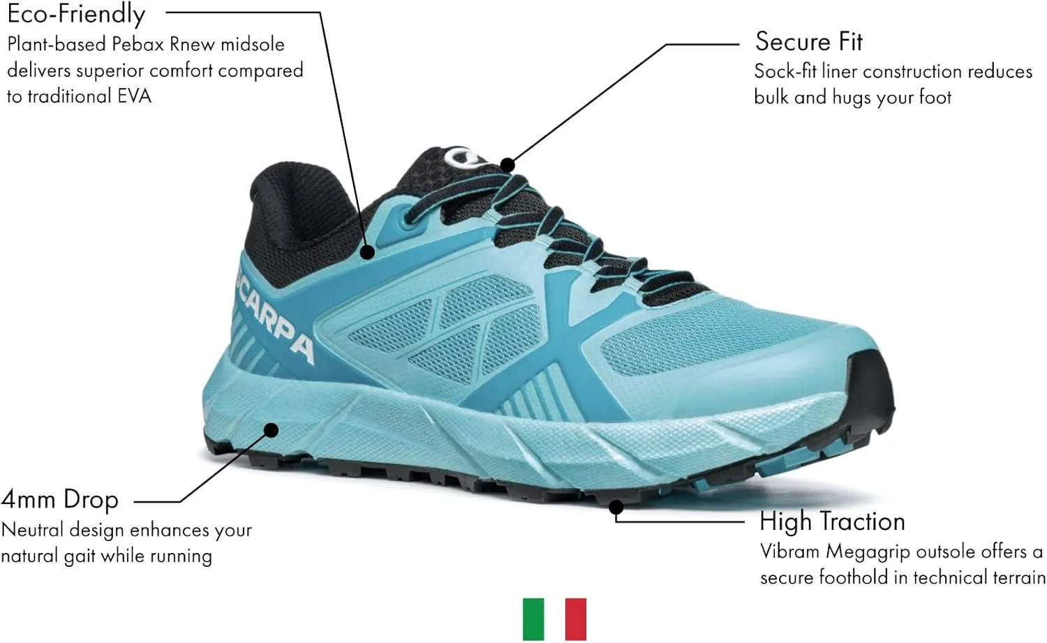 SCARPA Women's Spin 2.0 Trail Shoes for Hiking and Trail Running