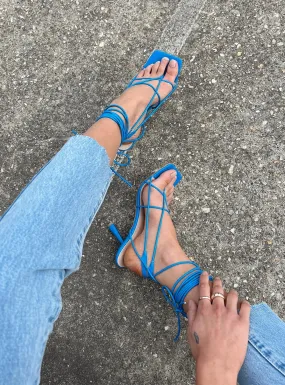 Silva Strappy Heels Blue