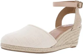 Style & Co. Womens Mailena Faux Leather Wedge Sandals Beige 6.5 Medium (B,M)
