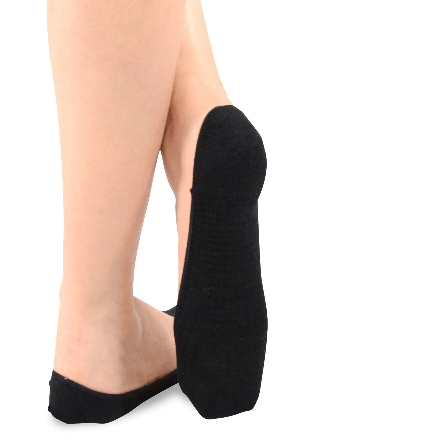 TeeHee Socks Women's Casual Nylon No Show Beige Assorted 5-Pack (11791)