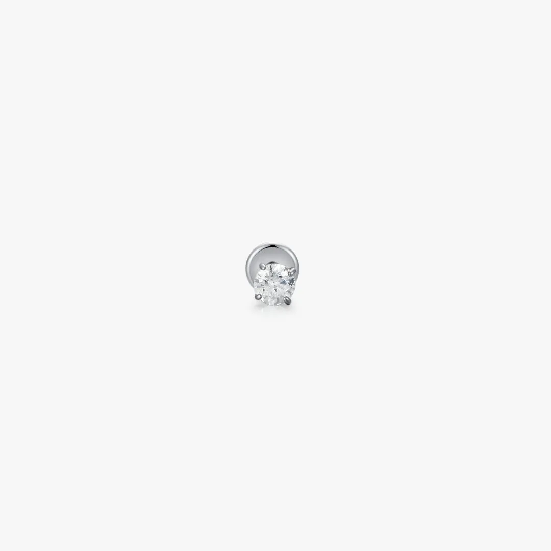Titanium CZ Flat Back Stud (Single)