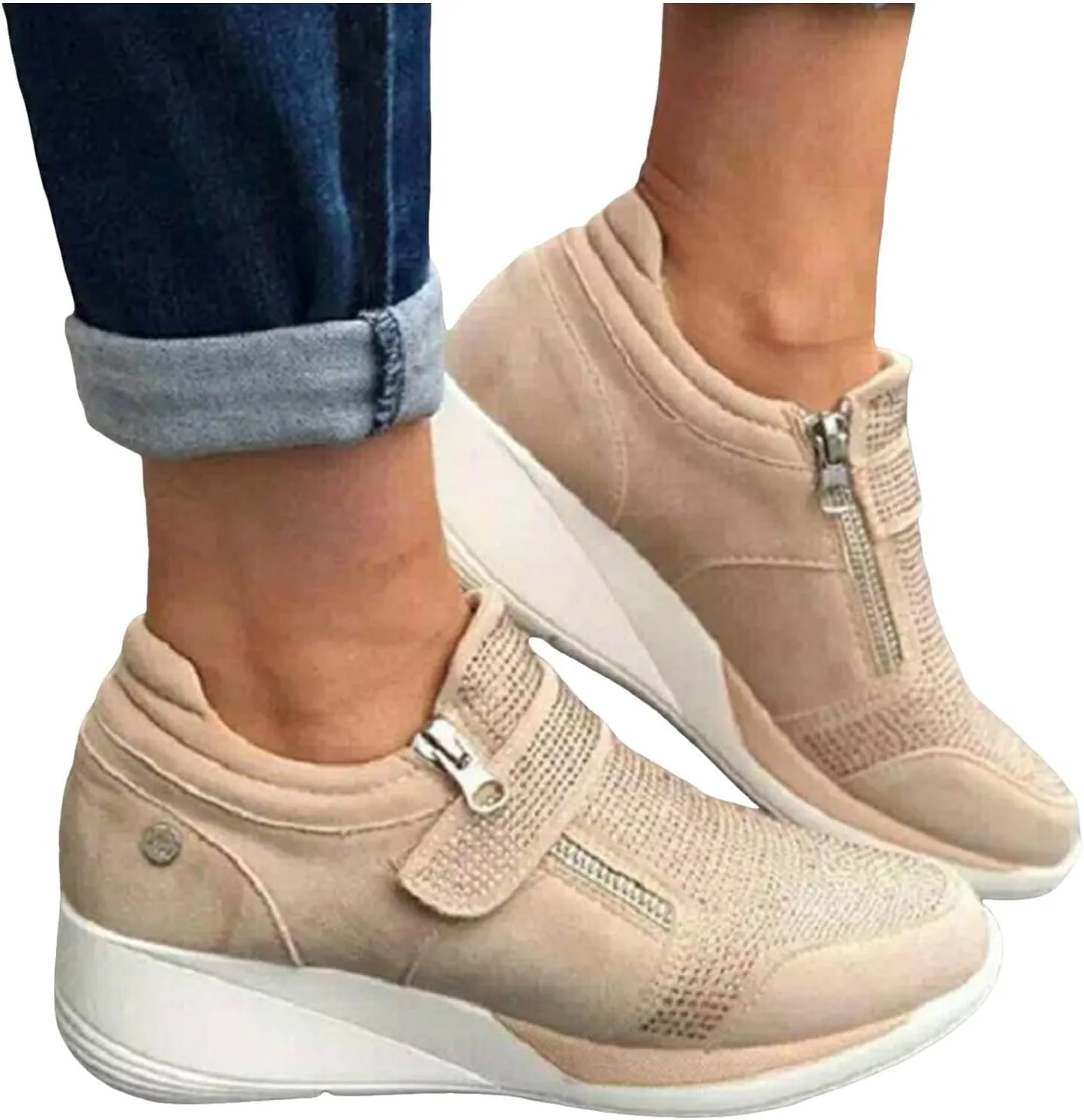 Women Walking Shoes with Arch Support Orthopedic Shoes for Women Comfortable Running Shoes Breathable Mesh Womens Slip On Sneakers Tennis Shoes Lightweight Casual Air Cushion Sneakers
