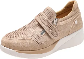 Women Walking Shoes with Arch Support Orthopedic Shoes for Women Comfortable Running Shoes Breathable Mesh Womens Slip On Sneakers Tennis Shoes Lightweight Casual Air Cushion Sneakers