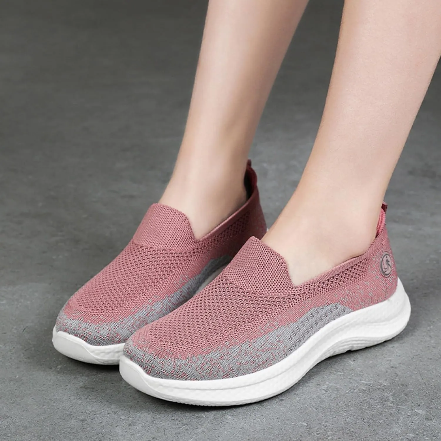 Women's Mesh Sneaker Lac𝐞 Up Breathable Sneaker with Arch Support Casual Lightweight Running Shoes Non Slip Walking Shoes