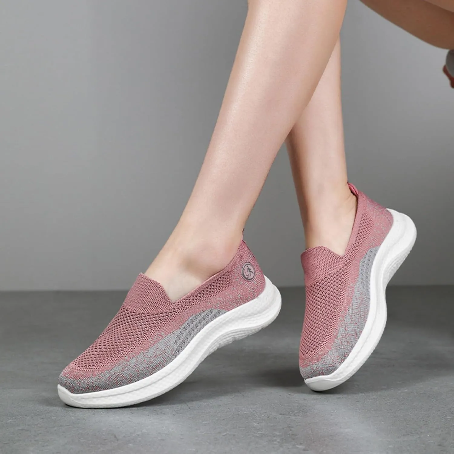 Women's Mesh Sneaker Lac𝐞 Up Breathable Sneaker with Arch Support Casual Lightweight Running Shoes Non Slip Walking Shoes